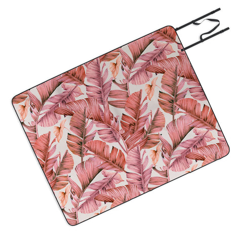 Marta Barragan Camarasa Jungle paradise pink Picnic Blanket