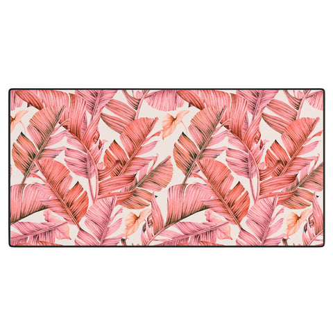 Marta Barragan Camarasa Jungle paradise pink Desk Mat