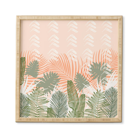 Marta Barragan Camarasa Jungle tropical plants pastel I Framed Wall Art