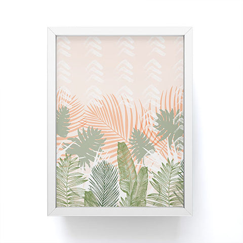 Marta Barragan Camarasa Jungle tropical plants pastel I Framed Mini Art Print