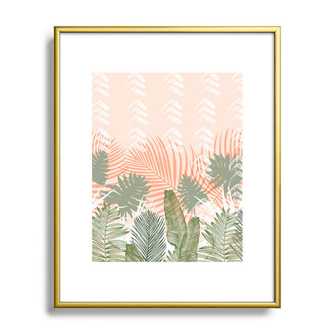 Marta Barragan Camarasa Jungle tropical plants pastel I Metal Framed Art Print