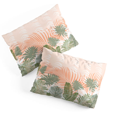 Marta Barragan Camarasa Jungle tropical plants pastel I Pillow Shams