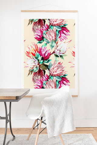 Marta Barragan Camarasa King proteas bloom 02 Art Print And Hanger