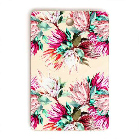 Marta Barragan Camarasa King proteas bloom 02 Cutting Board Rectangle