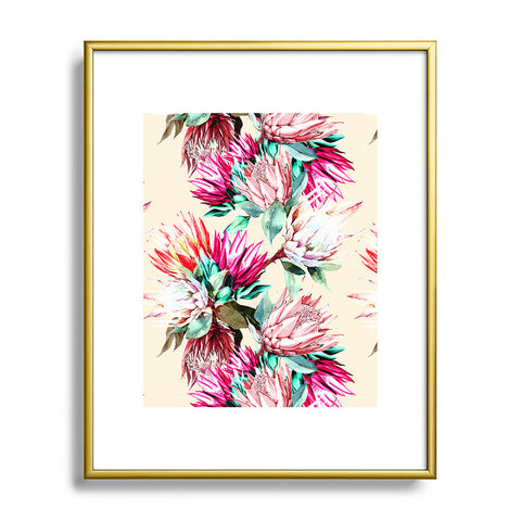 Marta Barragan Camarasa King proteas bloom 02 Metal Framed Art Print