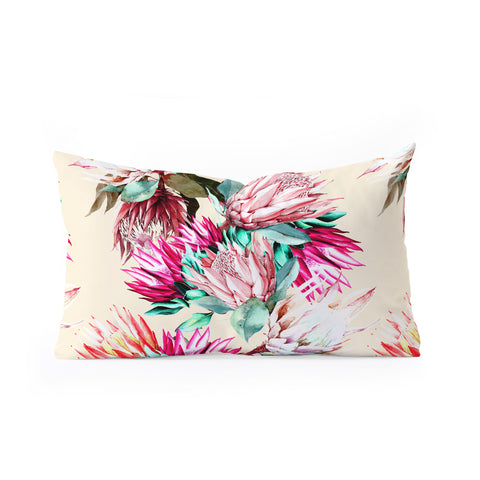 Marta Barragan Camarasa King proteas bloom 02 Oblong Throw Pillow