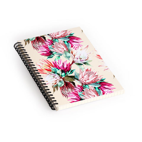 Marta Barragan Camarasa King proteas bloom 02 Spiral Notebook