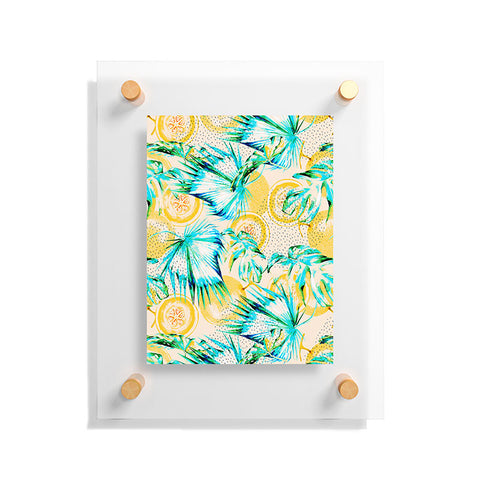 Marta Barragan Camarasa Leaf and melon pattern Floating Acrylic Print