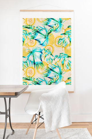 Marta Barragan Camarasa Leaf and melon pattern Art Print And Hanger