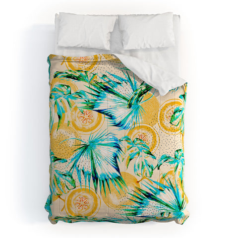 Marta Barragan Camarasa Leaf and melon pattern Comforter