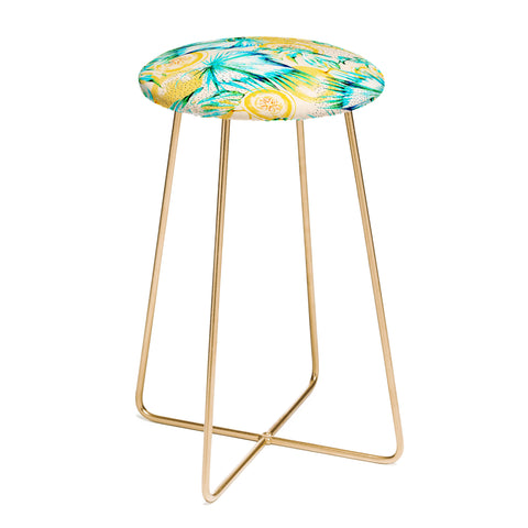 Marta Barragan Camarasa Leaf and melon pattern Counter Stool