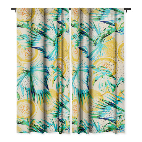 Marta Barragan Camarasa Leaf and melon pattern Blackout Non Repeat