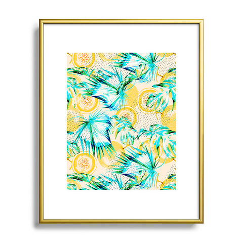 Marta Barragan Camarasa Leaf and melon pattern Metal Framed Art Print