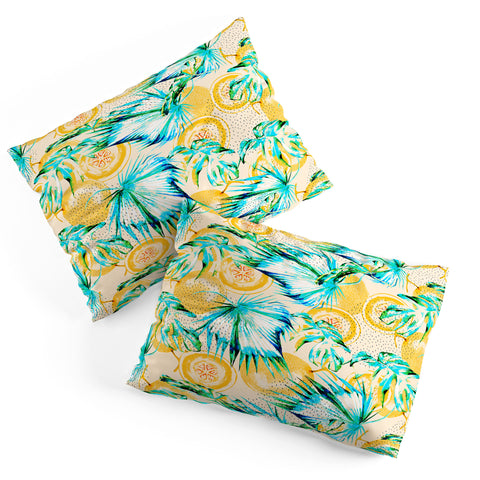 Marta Barragan Camarasa Leaf and melon pattern Pillow Shams