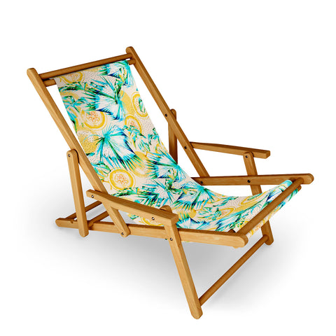 Marta Barragan Camarasa Leaf and melon pattern Sling Chair