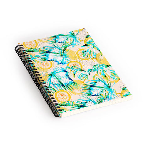 Marta Barragan Camarasa Leaf and melon pattern Spiral Notebook