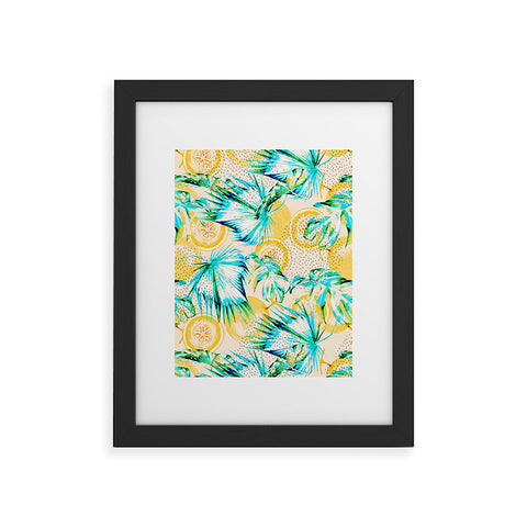 Marta Barragan Camarasa Leaf and melon pattern Framed Art Print