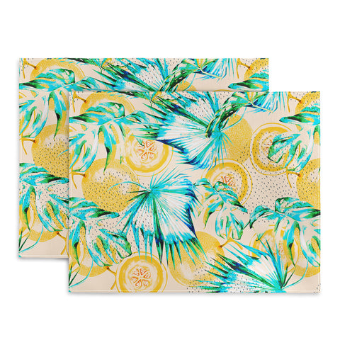 Marta Barragan Camarasa Leaf and melon pattern Placemat