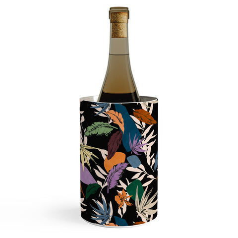 Marta Barragan Camarasa Leaf colorful dark jungle Wine Chiller