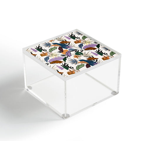 Marta Barragan Camarasa Leaf colorful modern jungle Acrylic Box