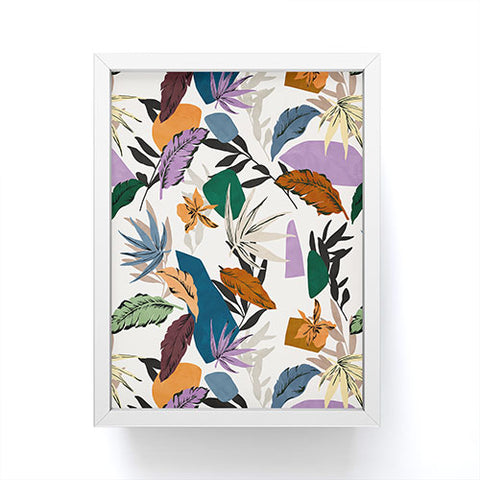 Marta Barragan Camarasa Leaf colorful modern jungle Framed Mini Art Print