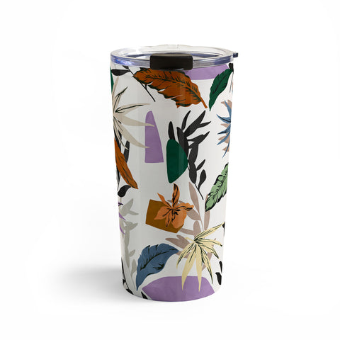 Marta Barragan Camarasa Leaf colorful modern jungle Travel Mug