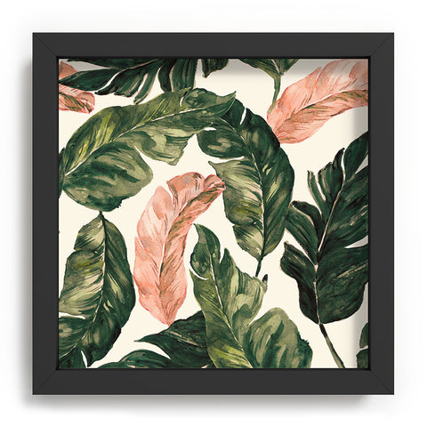 Marta Barragan Camarasa Leaf green and pink Recessed Framing Square