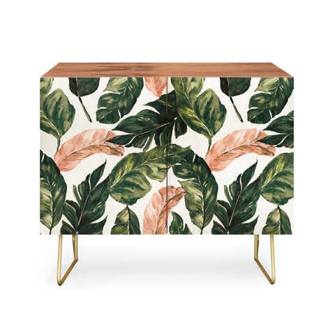 Marta Barragan Camarasa Leaf green and pink Credenza