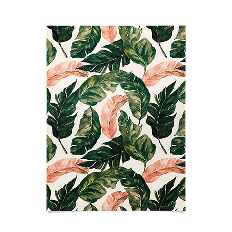 Marta Barragan Camarasa Leaf green and pink Poster