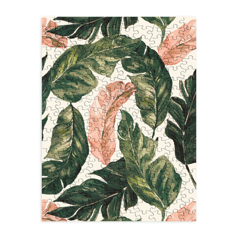 Marta Barragan Camarasa Leaf green and pink Puzzle