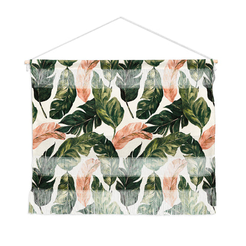 Marta Barragan Camarasa Leaf green and pink Wall Hanging Landscape