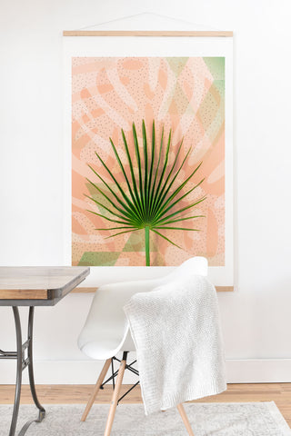 Marta Barragan Camarasa Leaf tropical pastel Art Print And Hanger