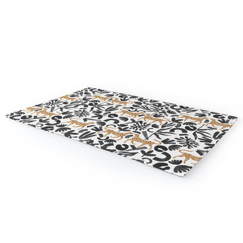 Marta Barragan Camarasa Leopards in modern nature Area Rug