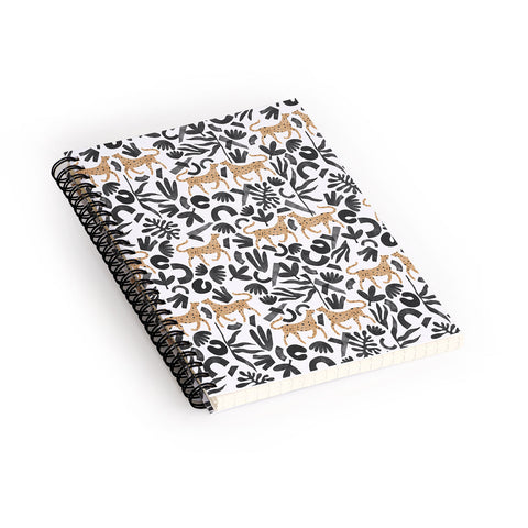 Marta Barragan Camarasa Leopards in modern nature Spiral Notebook