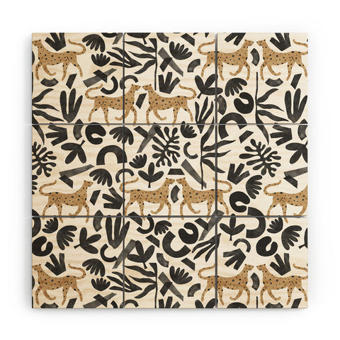 Marta Barragan Camarasa Leopards in modern nature Wood Wall Mural