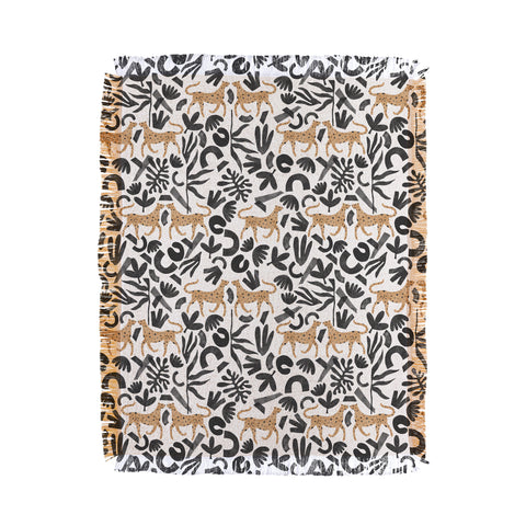 Marta Barragan Camarasa Leopards in modern nature Throw Blanket