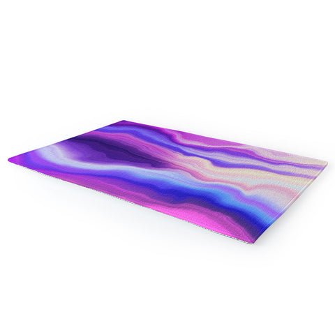 Marta Barragan Camarasa Lilac luminous strokes Area Rug
