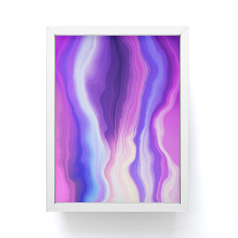 Marta Barragan Camarasa Lilac luminous strokes Framed Mini Art Print