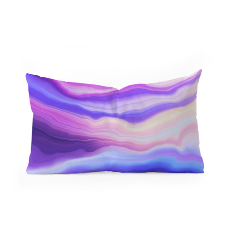 Marta Barragan Camarasa Lilac luminous strokes Oblong Throw Pillow