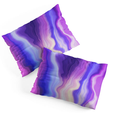 Marta Barragan Camarasa Lilac luminous strokes Pillow Shams
