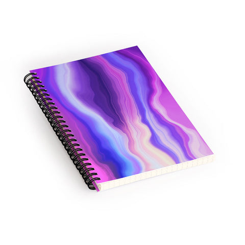 Marta Barragan Camarasa Lilac luminous strokes Spiral Notebook