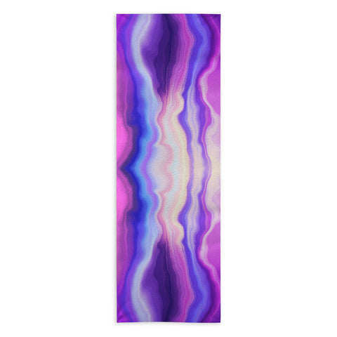 Marta Barragan Camarasa Lilac luminous strokes Yoga Towel