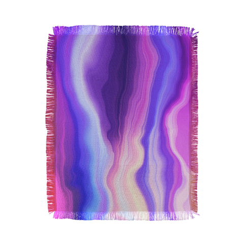 Marta Barragan Camarasa Lilac luminous strokes Throw Blanket