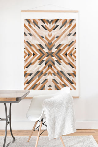 Marta Barragan Camarasa Linear boho stripes Art Print And Hanger