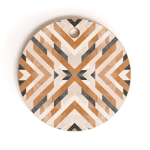 Marta Barragan Camarasa Linear boho stripes Cutting Board Round