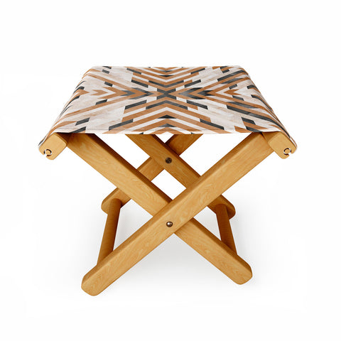 Marta Barragan Camarasa Linear boho stripes Folding Stool