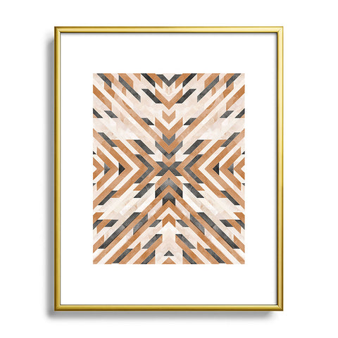 Marta Barragan Camarasa Linear boho stripes Metal Framed Art Print