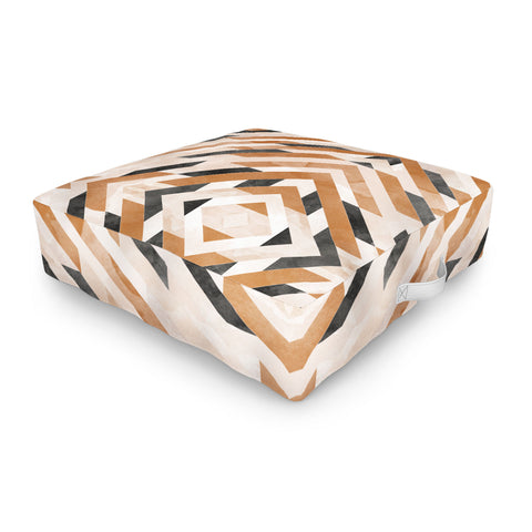 Marta Barragan Camarasa Linear boho stripes Outdoor Floor Cushion