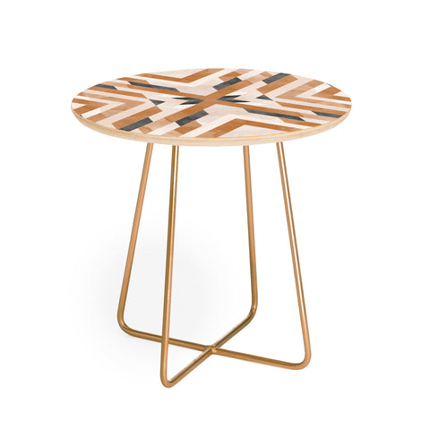Marta Barragan Camarasa Linear boho stripes Round Side Table