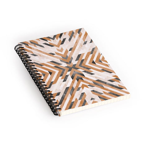 Marta Barragan Camarasa Linear boho stripes Spiral Notebook